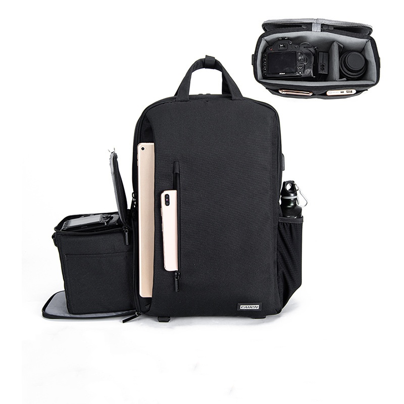Laptop Backpack 15.6 - Duży plecak na aparat fotograficzny DSLR/SLR/bezlusterkowy,