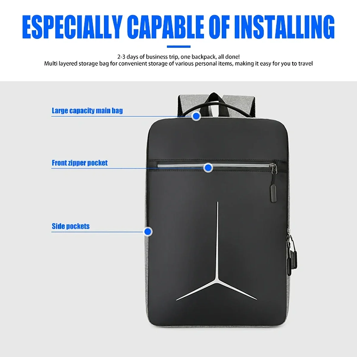 Duży plecak podróżny na laptop – Travel Backpack Anti Theft recenzja i cena