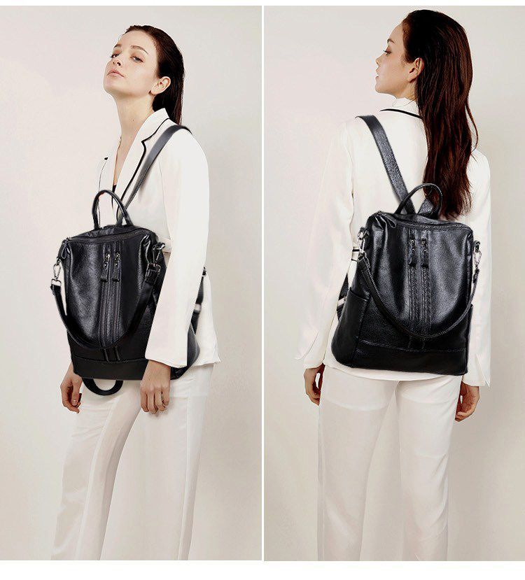 Damski plecak ze skóry ekologi – Fashion Backpack Women recenzja i cena