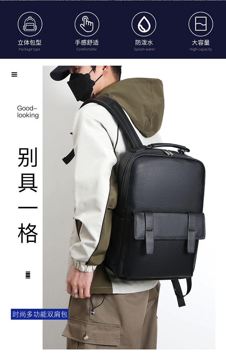 Luksusowy męski plecak skórzan – Laptop Backpack 15.6 recenzja i cena